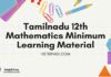 TN 12th Mathematics Minimum Learning Material (MLM) PDF Free Download | Tamil Nadu Board