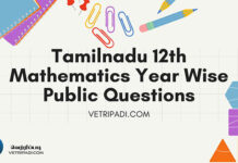 TN 12th Mathematics Year Wise Public Questions 2 Marks – Namakkal District PDF Free Download